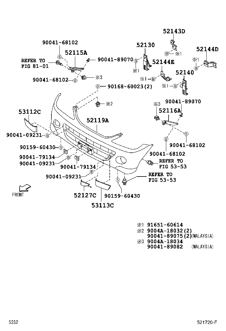 52116-BZ010 SUPPORT, FRONT BUMPER SIDE, LH product image