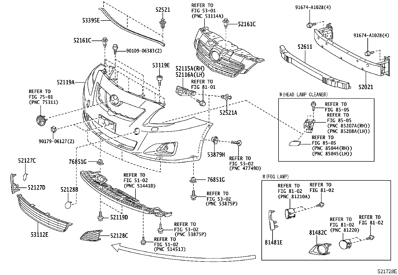 52115-12460 SUPPORT, FRONT BUMPER SIDE, RH product image