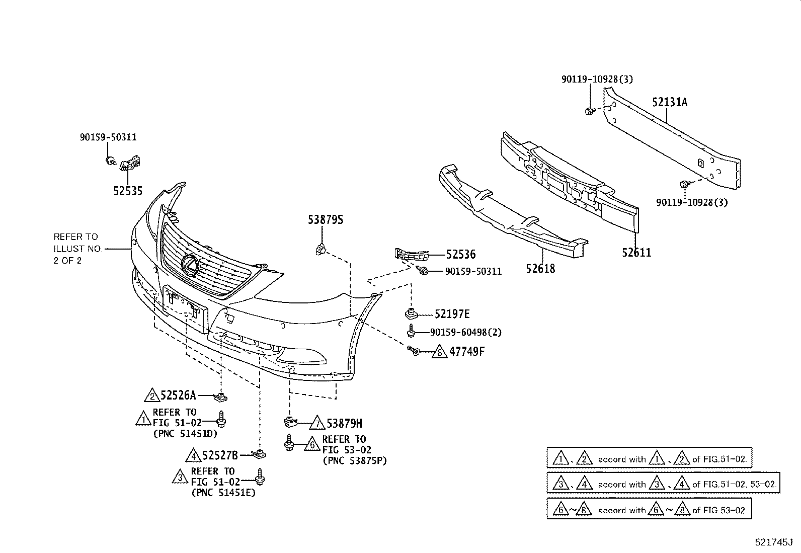 52114-50180-C2 BRACKET, FRONT BUMPER EXTENSION MOUNTING product image