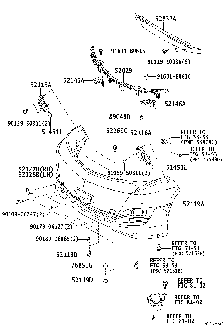 52115-58010 SUPPORT, FRONT BUMPER SIDE, RH product image