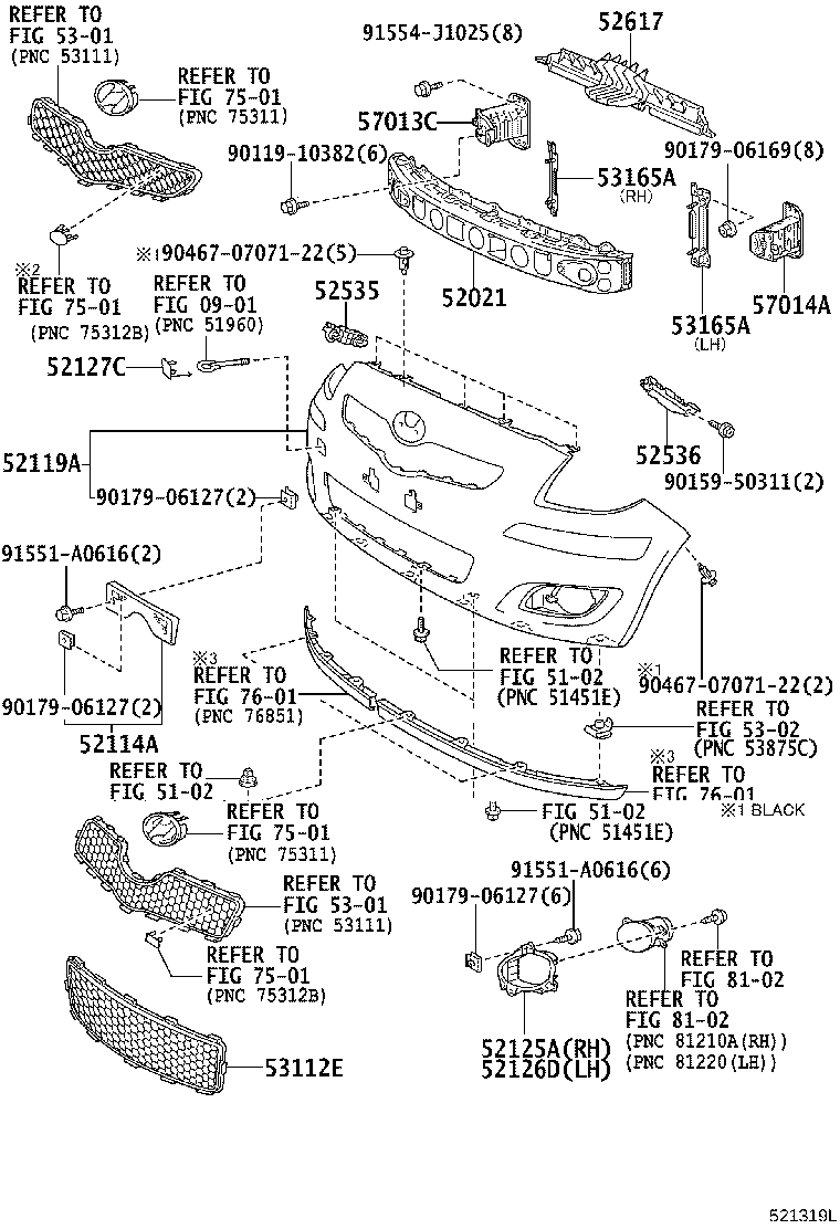 52114-52030 BRACKET, FRONT BUMPER EXTENSION MOUNTING product image