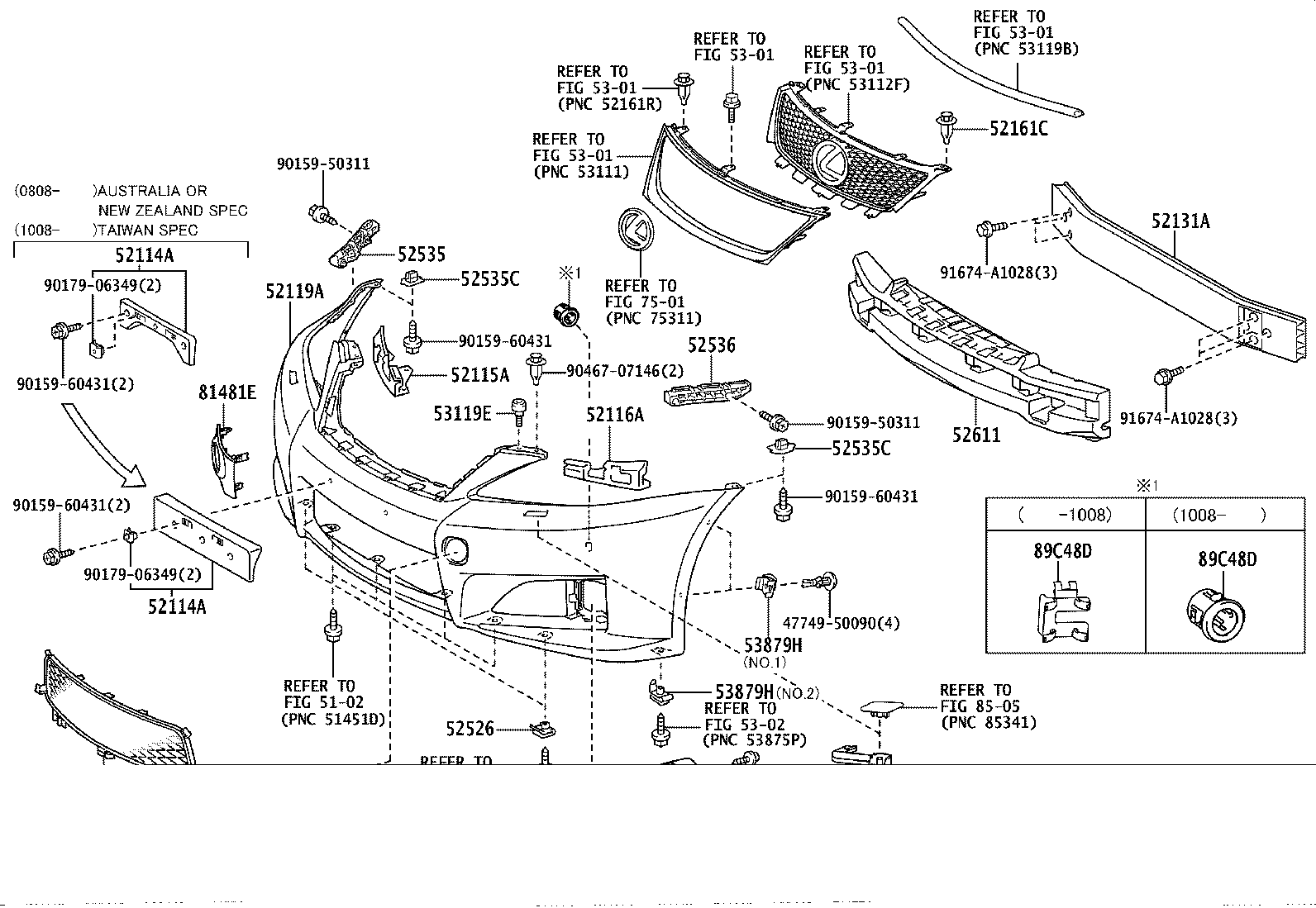 52116-53040 SUPPORT, FRONT BUMPER SIDE, LH product image