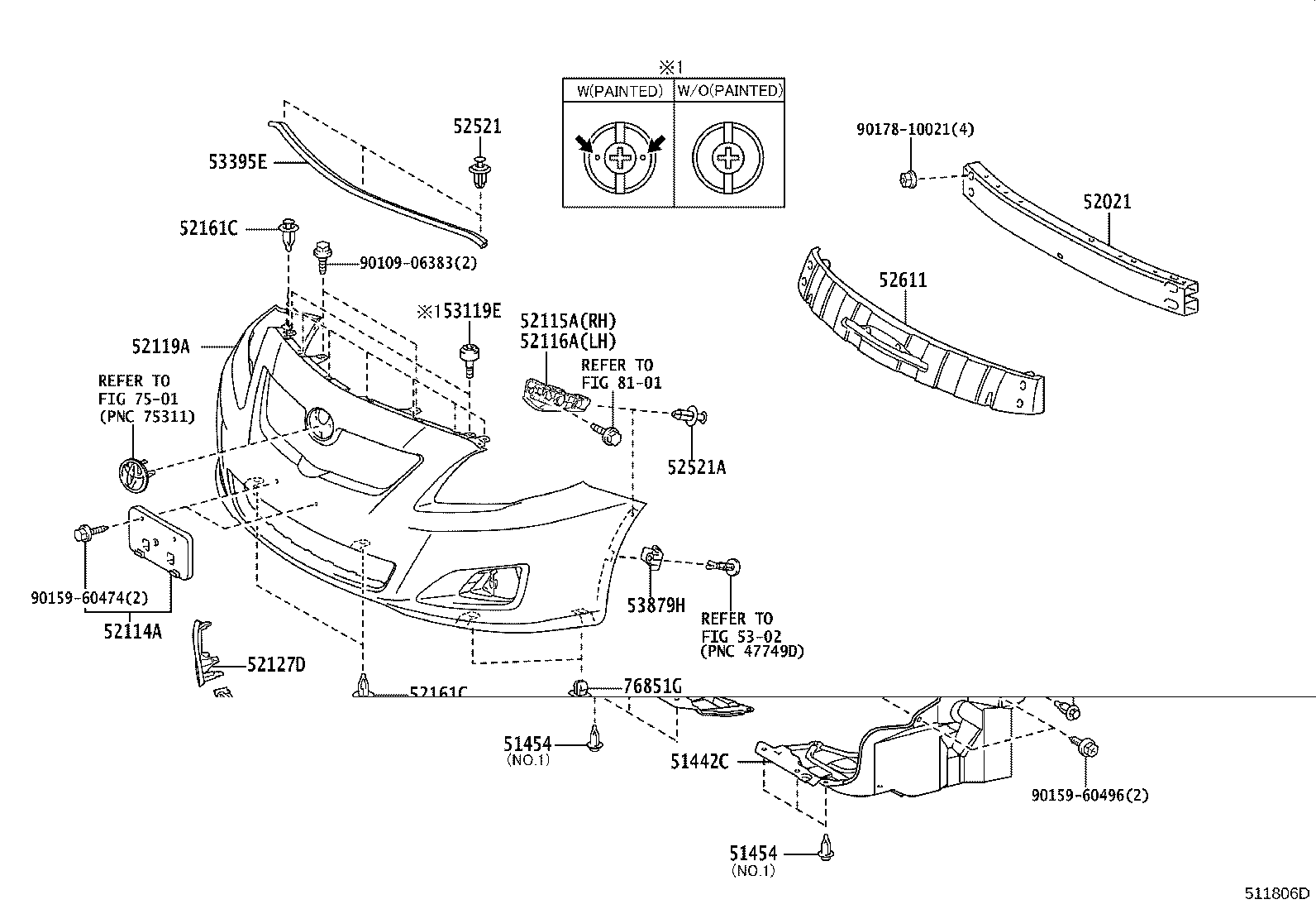 52611-12220 ABSORBER, FRONT BUMPER ENERGY product image