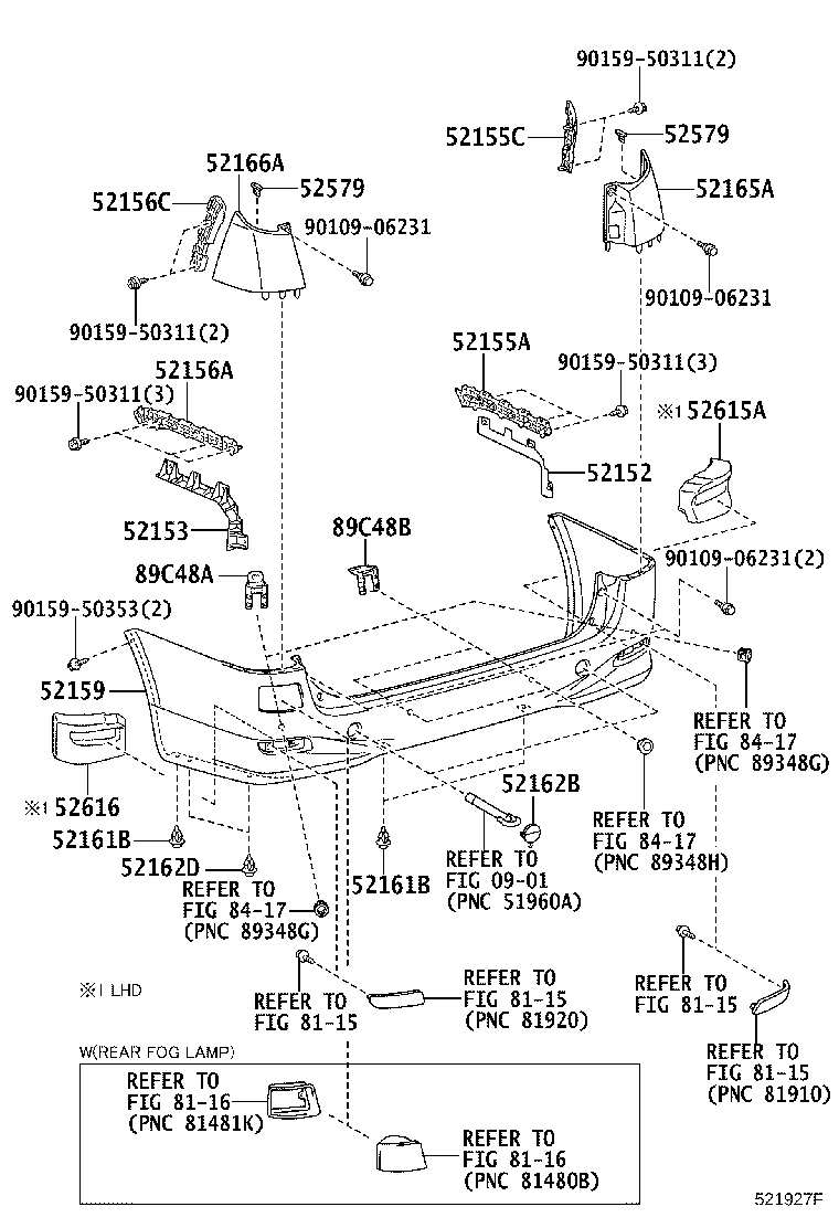 52155-58030 SUPPORT, REAR BUMPER SIDE, RH product image