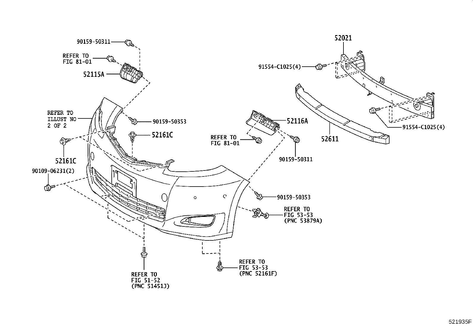52115-58020 SUPPORT, FRONT BUMPER SIDE, RH product image