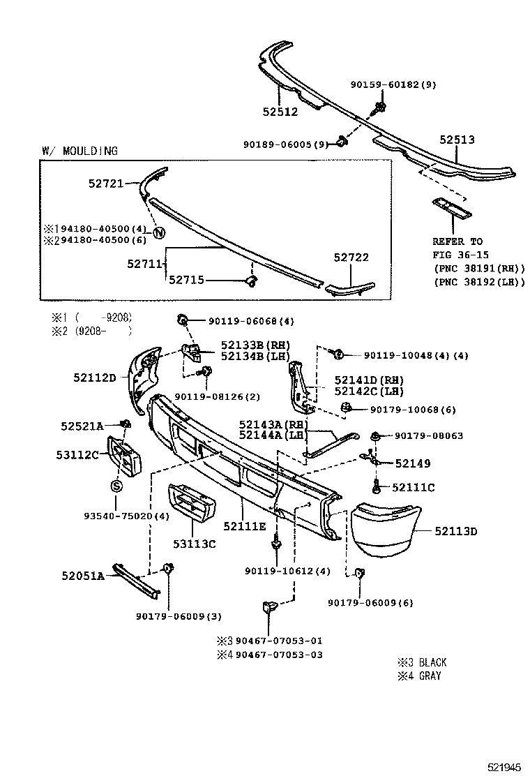 52102-60050 EXTENSION, FRONT BUMPER, RH product image