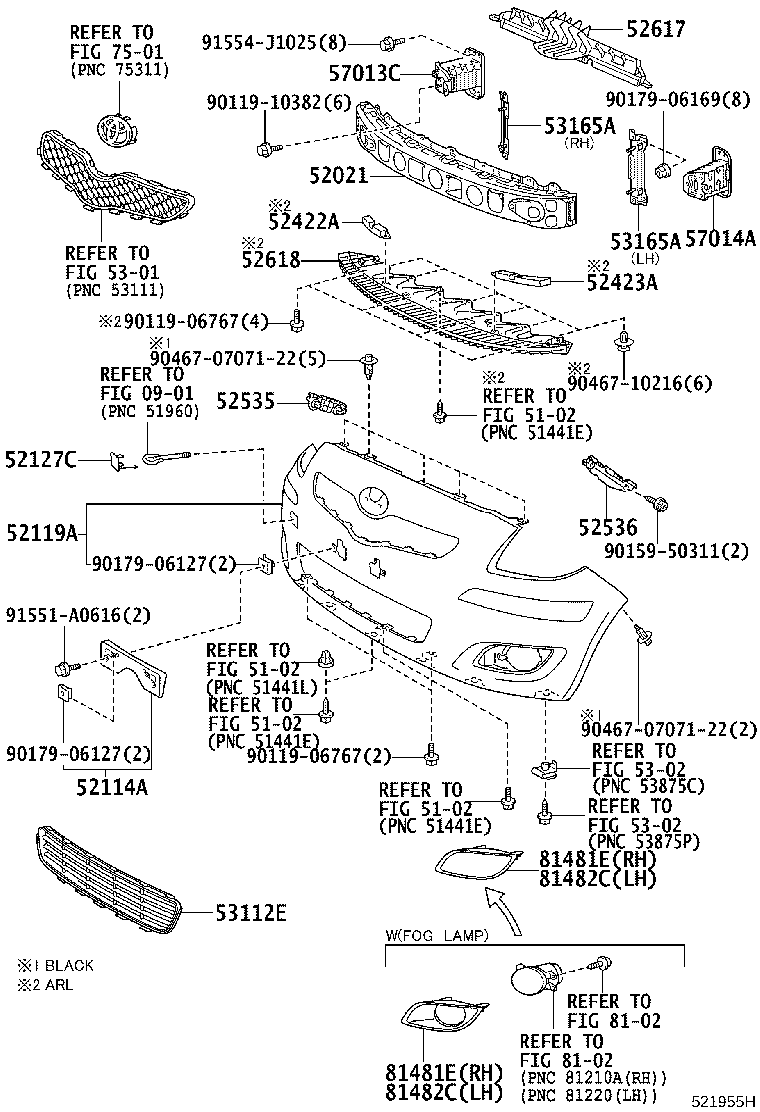 52114-52070 BRACKET, FRONT BUMPER EXTENSION MOUNTING product image