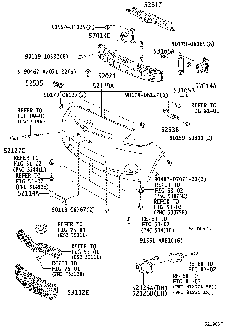 52114-52030 BRACKET, FRONT BUMPER EXTENSION MOUNTING product image