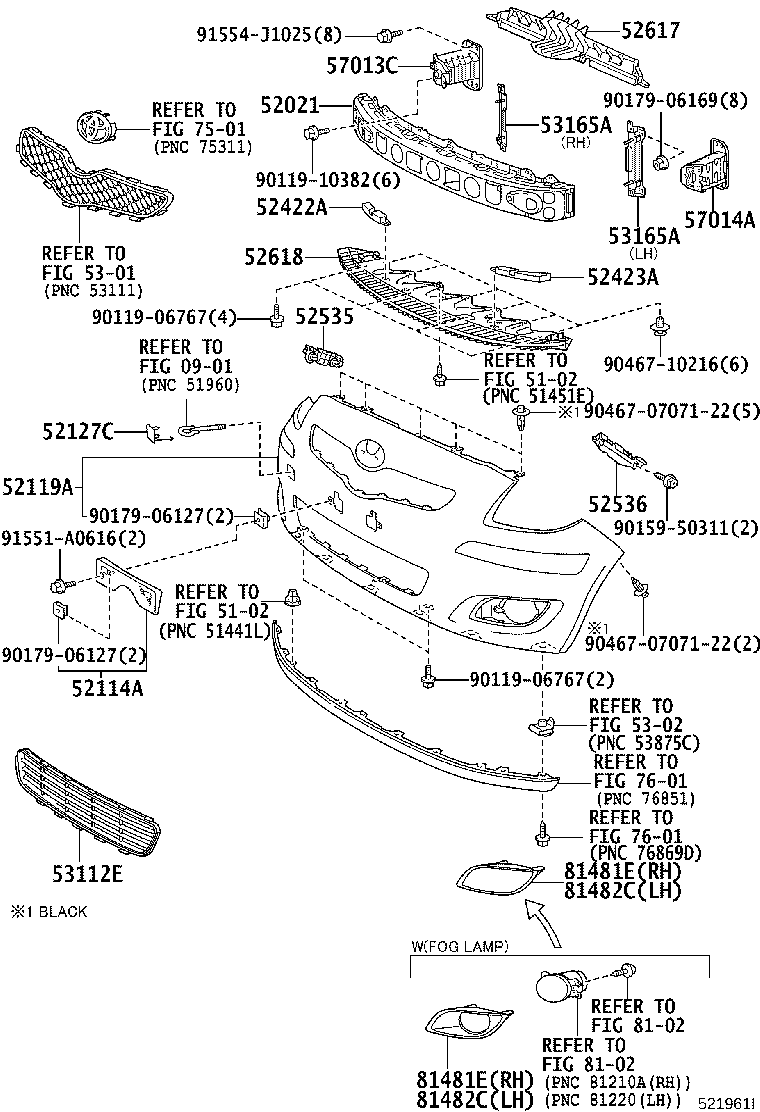 52114-52060 BRACKET, FRONT BUMPER EXTENSION MOUNTING product image