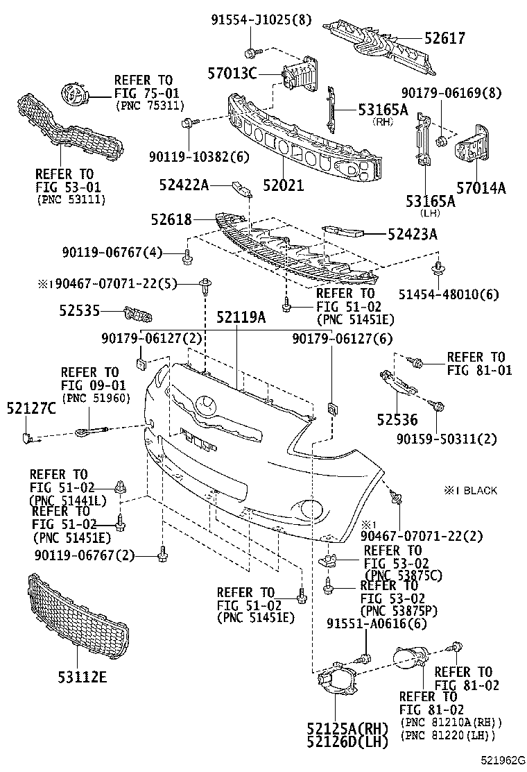 52114-52060 BRACKET, FRONT BUMPER EXTENSION MOUNTING product image
