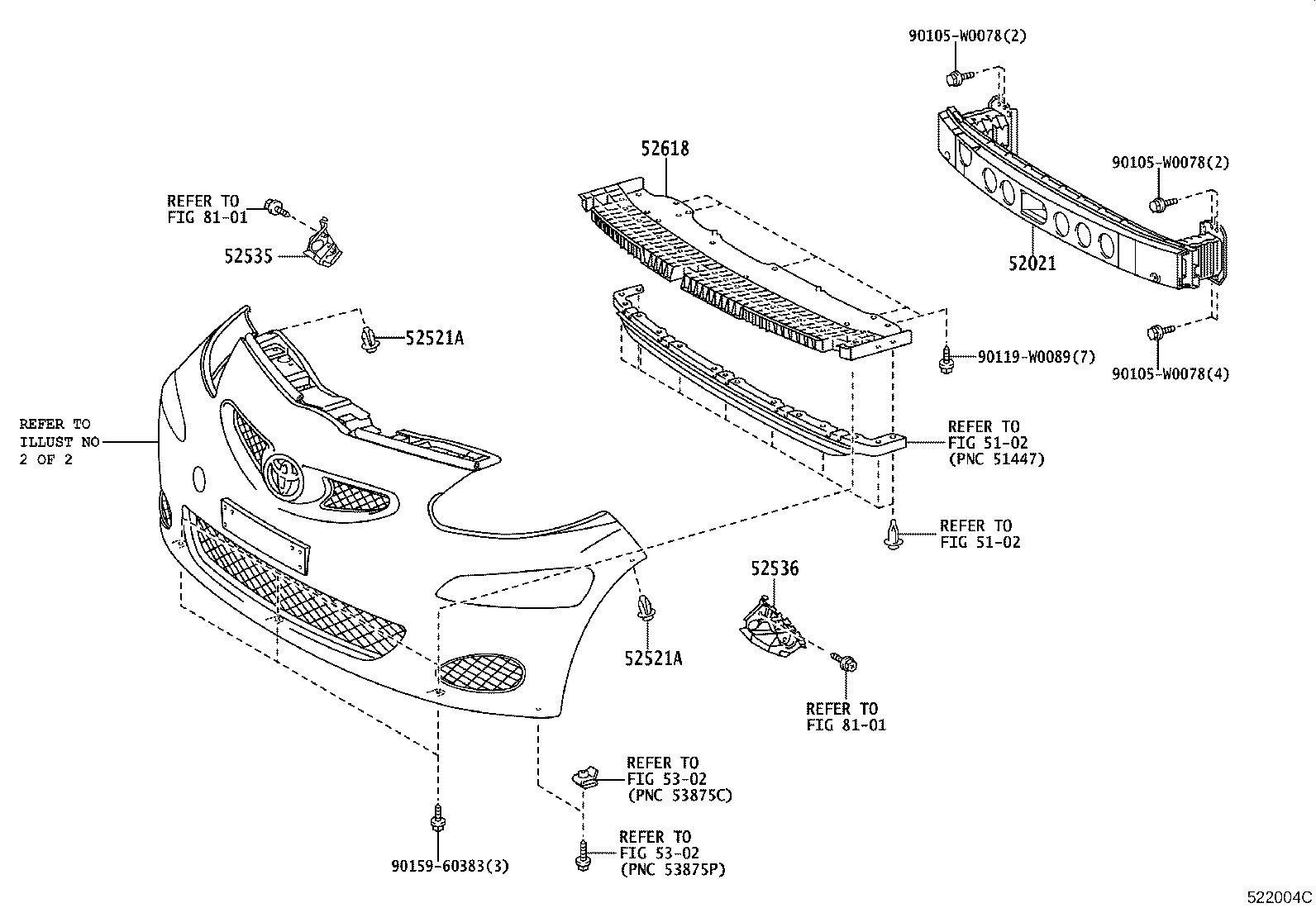 52125-0H020 BRACKET, FOG LAMP MOUNTING, RH product image