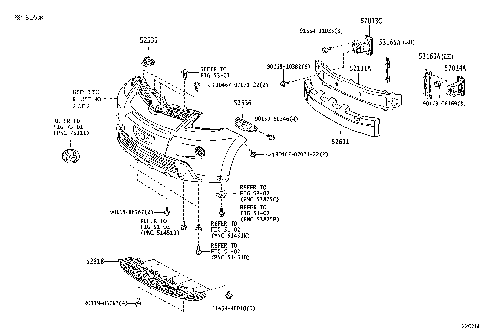 52611-52170 ABSORBER, FRONT BUMPER ENERGY product image