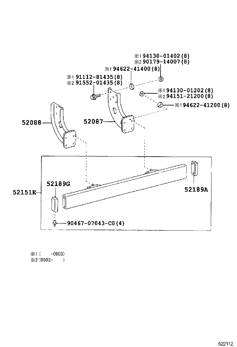 52105-37150 BAR, REAR BUMPER product image