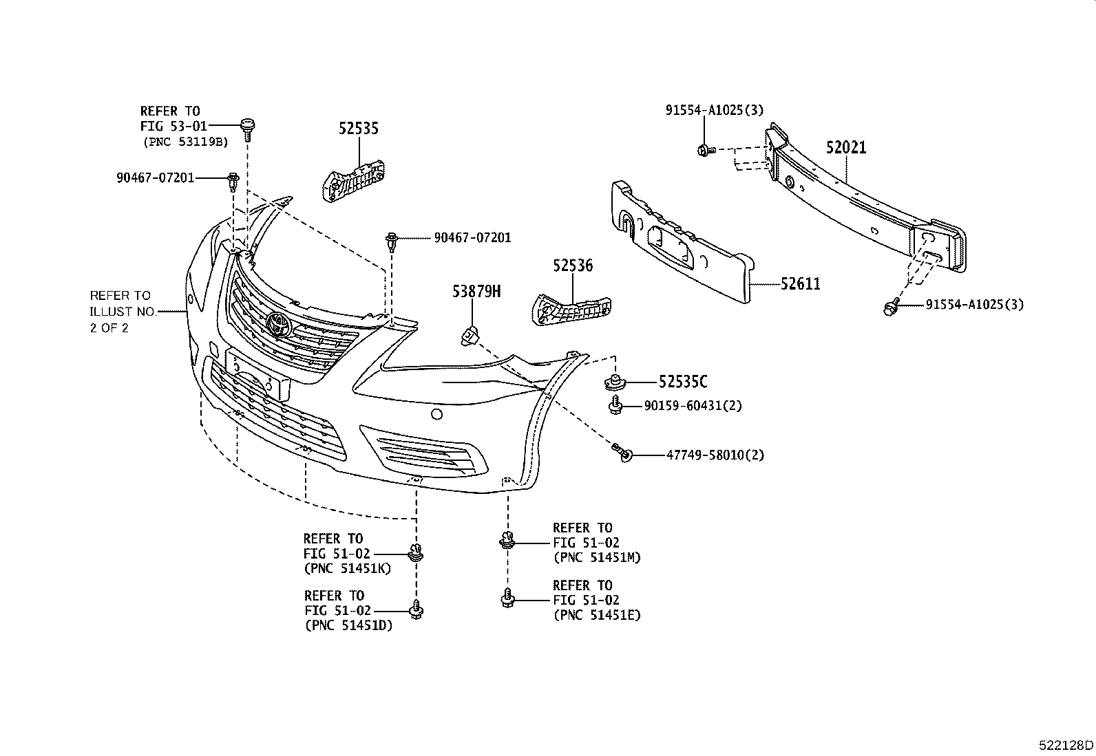 52611-06220 ABSORBER, FRONT BUMPER ENERGY product image