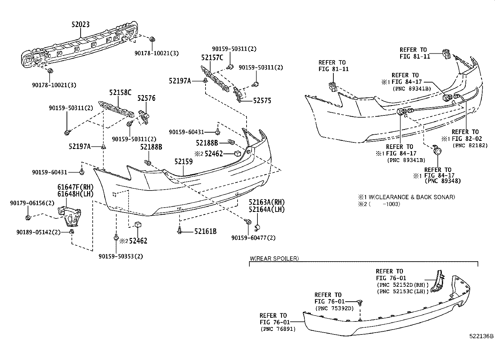 52159-06936 COVER, REAR BUMPER product image