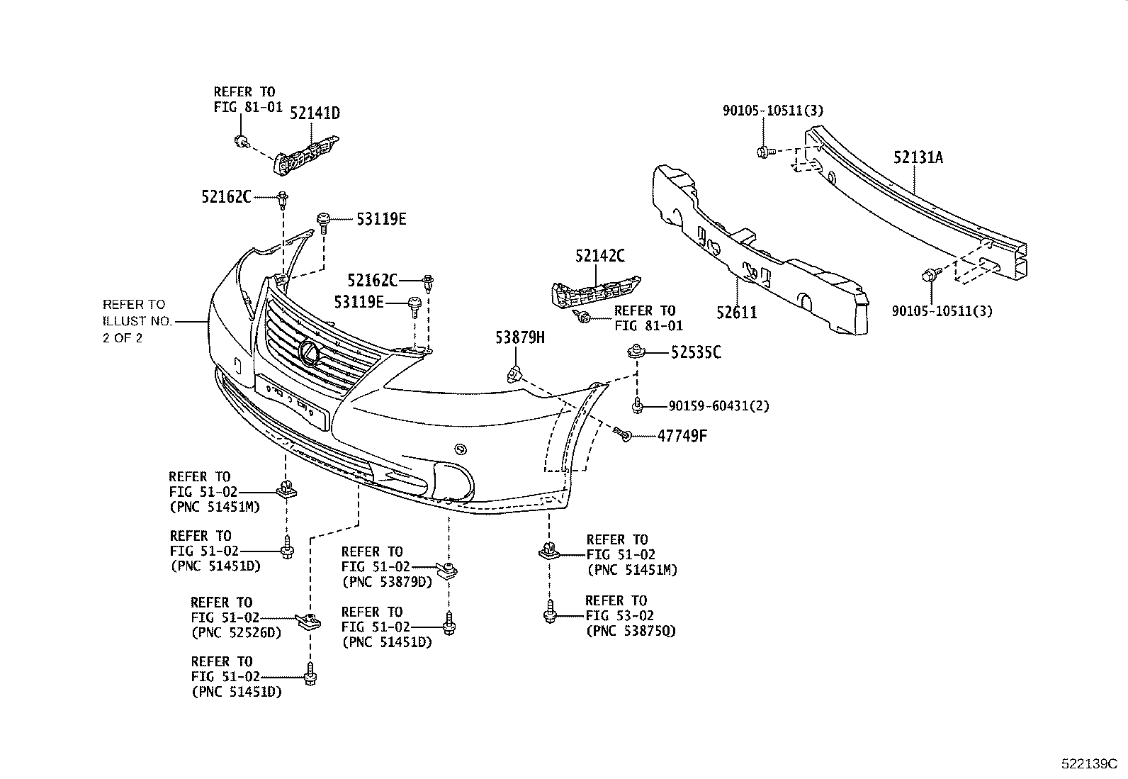 52114-33200 BRACKET, FRONT BUMPER EXTENSION MOUNTING product image