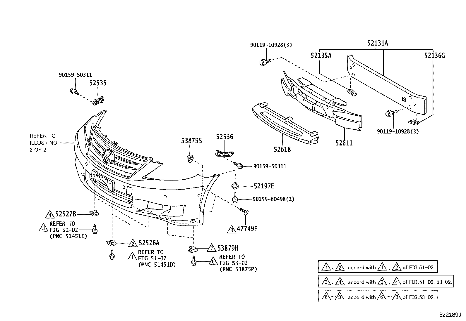 52114-50180-C2 BRACKET, FRONT BUMPER EXTENSION MOUNTING product image