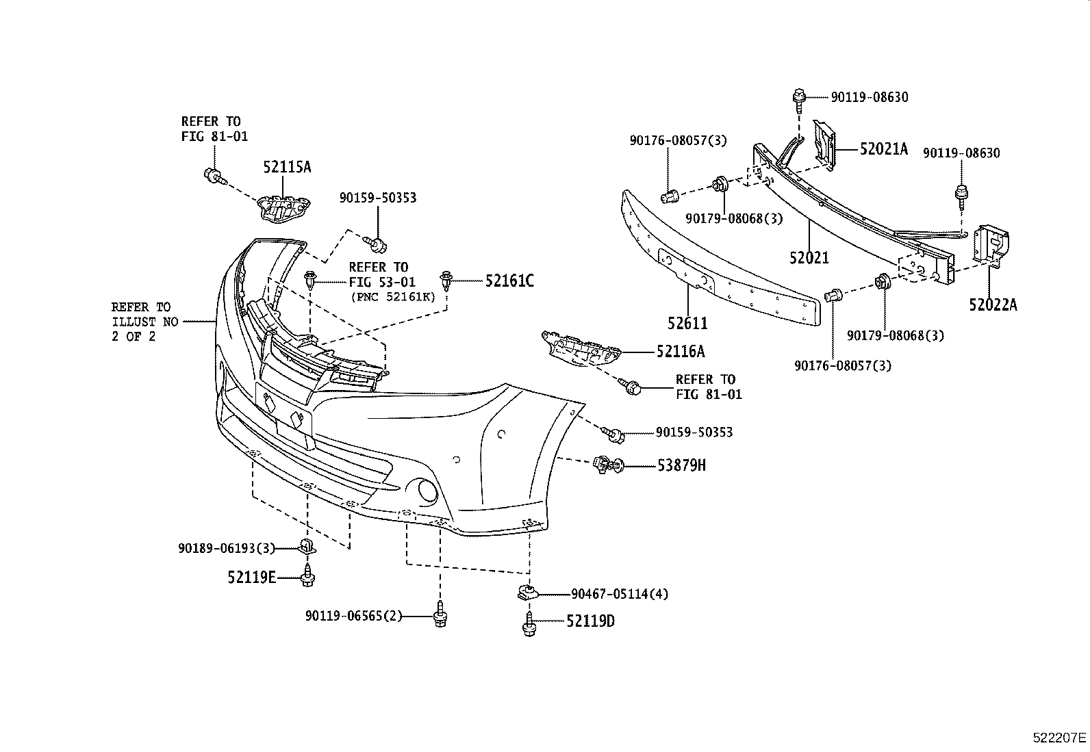 52115-0M010 SUPPORT, FRONT BUMPER SIDE, RH product image