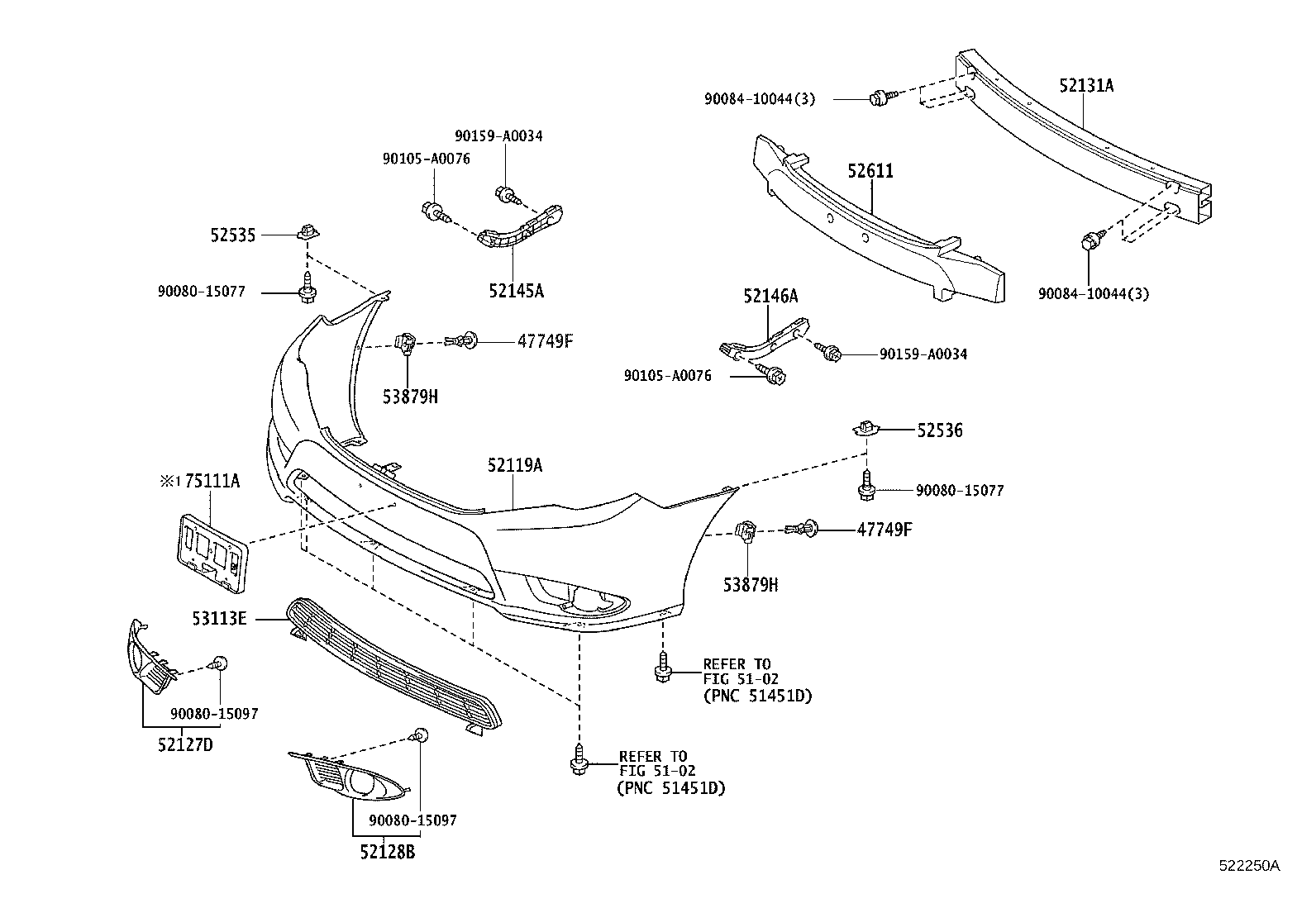 52611-AC050 ABSORBER, FRONT BUMPER ENERGY product image