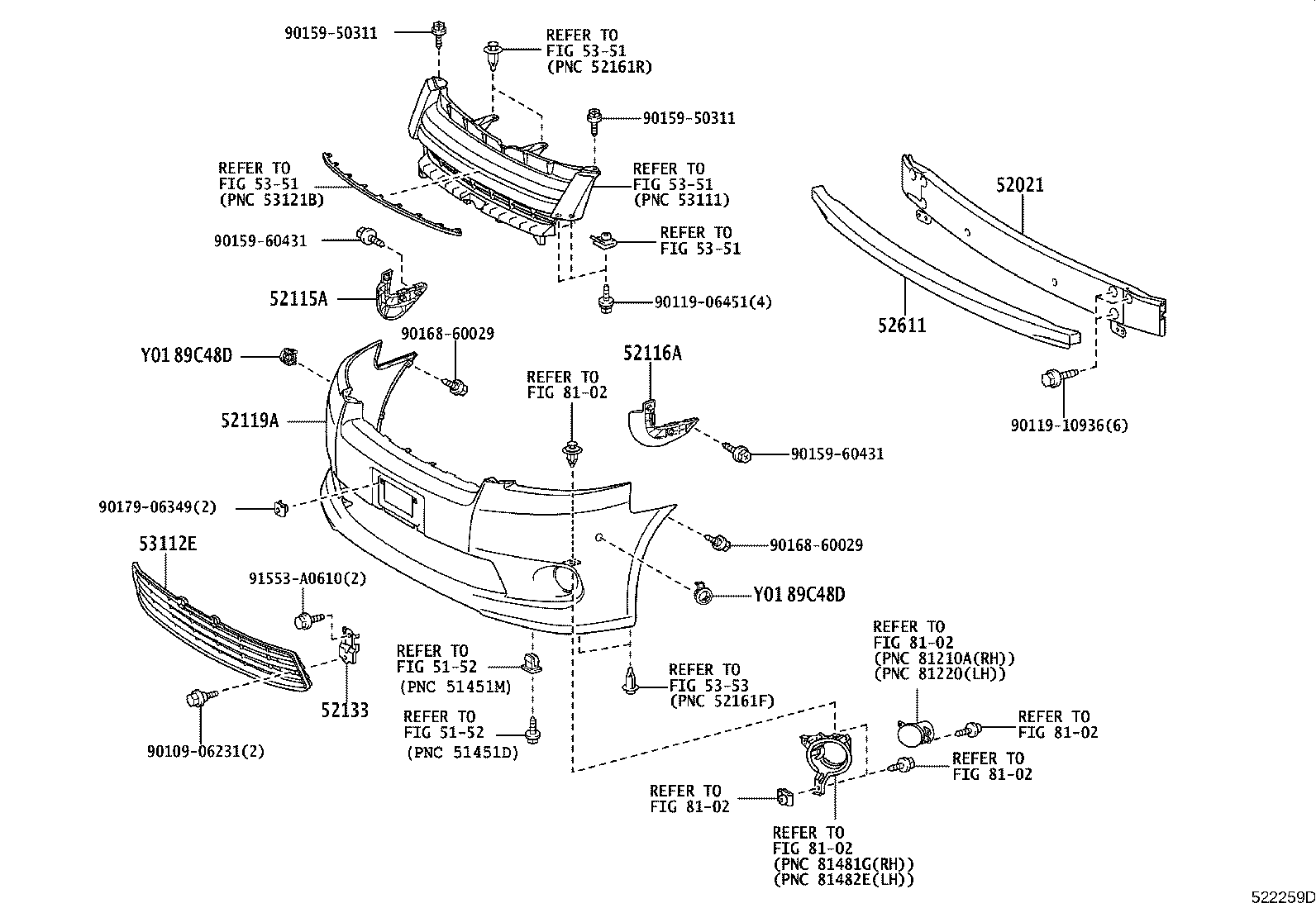 52115-28210 SUPPORT, FRONT BUMPER SIDE, RH product image
