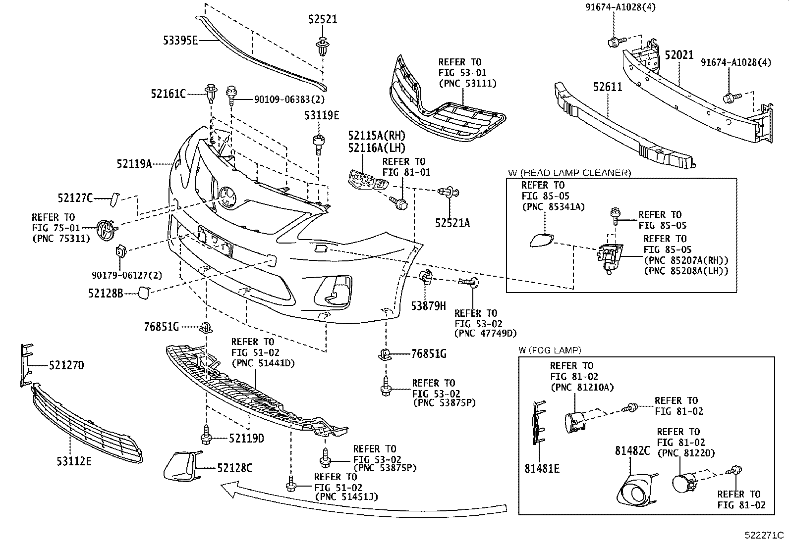 52115-12460 SUPPORT, FRONT BUMPER SIDE, RH product image