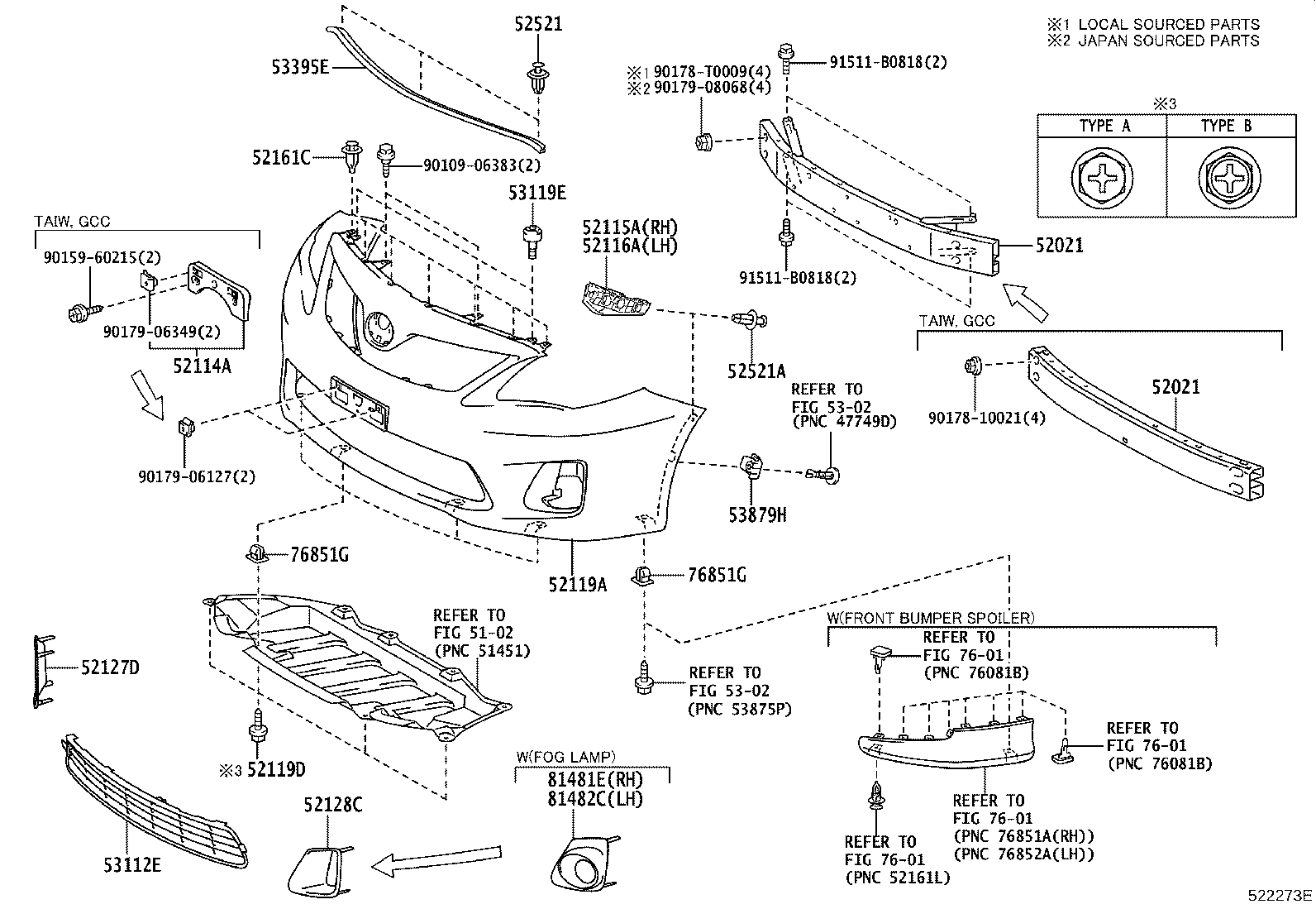 52114-02070 BRACKET, FRONT BUMPER EXTENSION MOUNTING product image