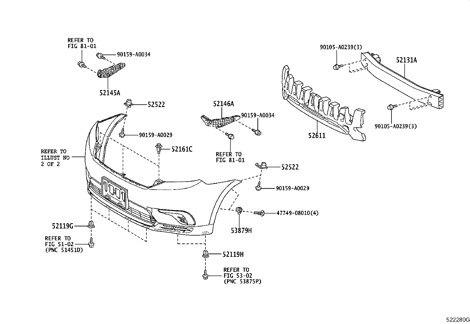 52611-0E050 ABSORBER, FRONT BUMPER ENERGY product image