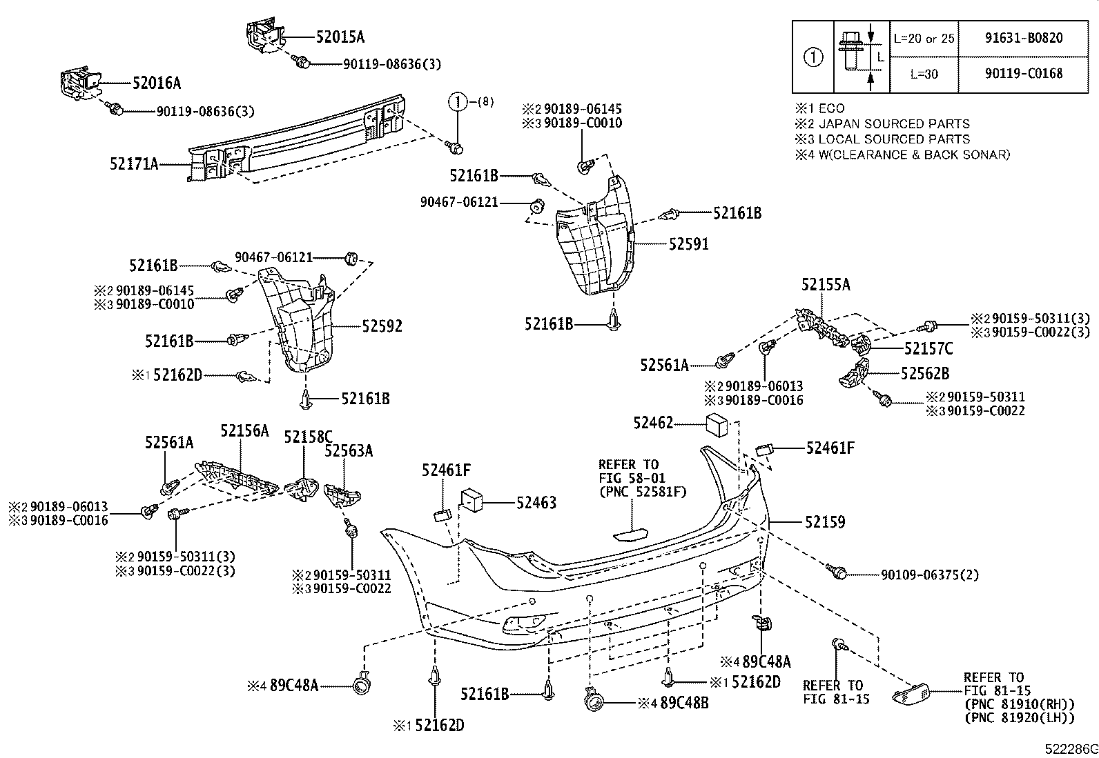 52155-02090 SUPPORT, REAR BUMPER SIDE, RH product image