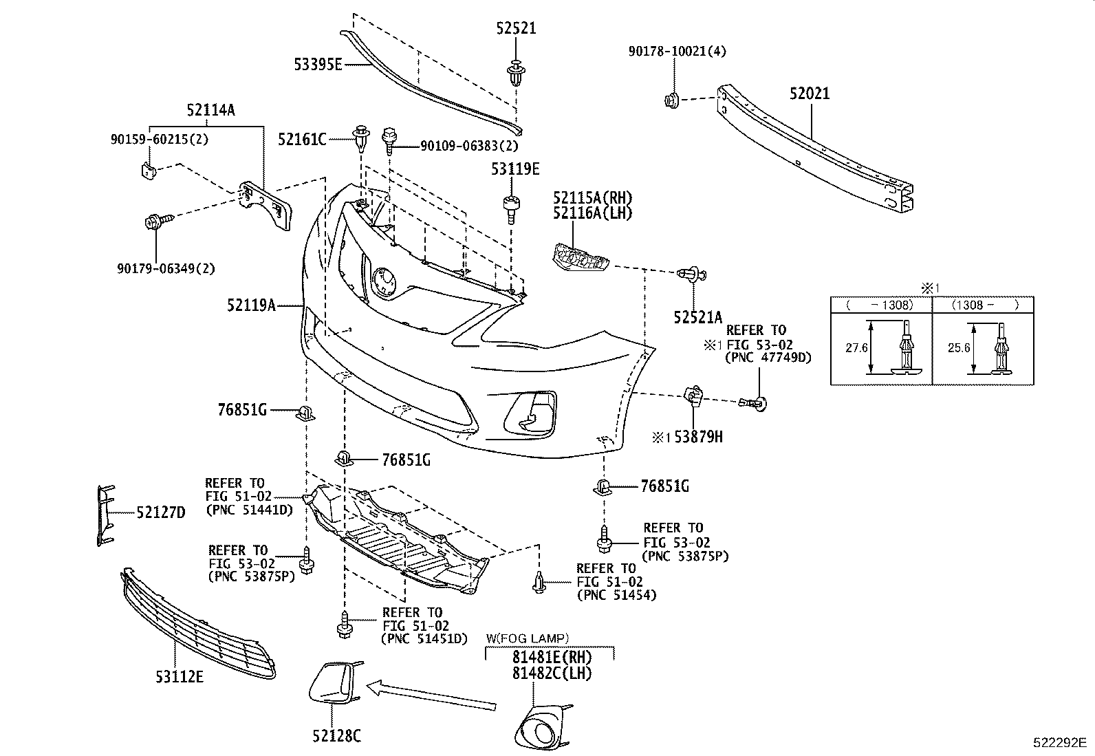 52611-13020 ABSORBER, FRONT BUMPER ENERGY product image