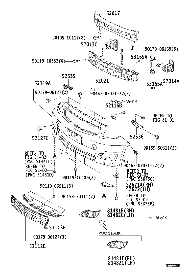 57013-0D021 BRACKET SUB-ASSY, FRONT SIDE MEMBER, RH product image