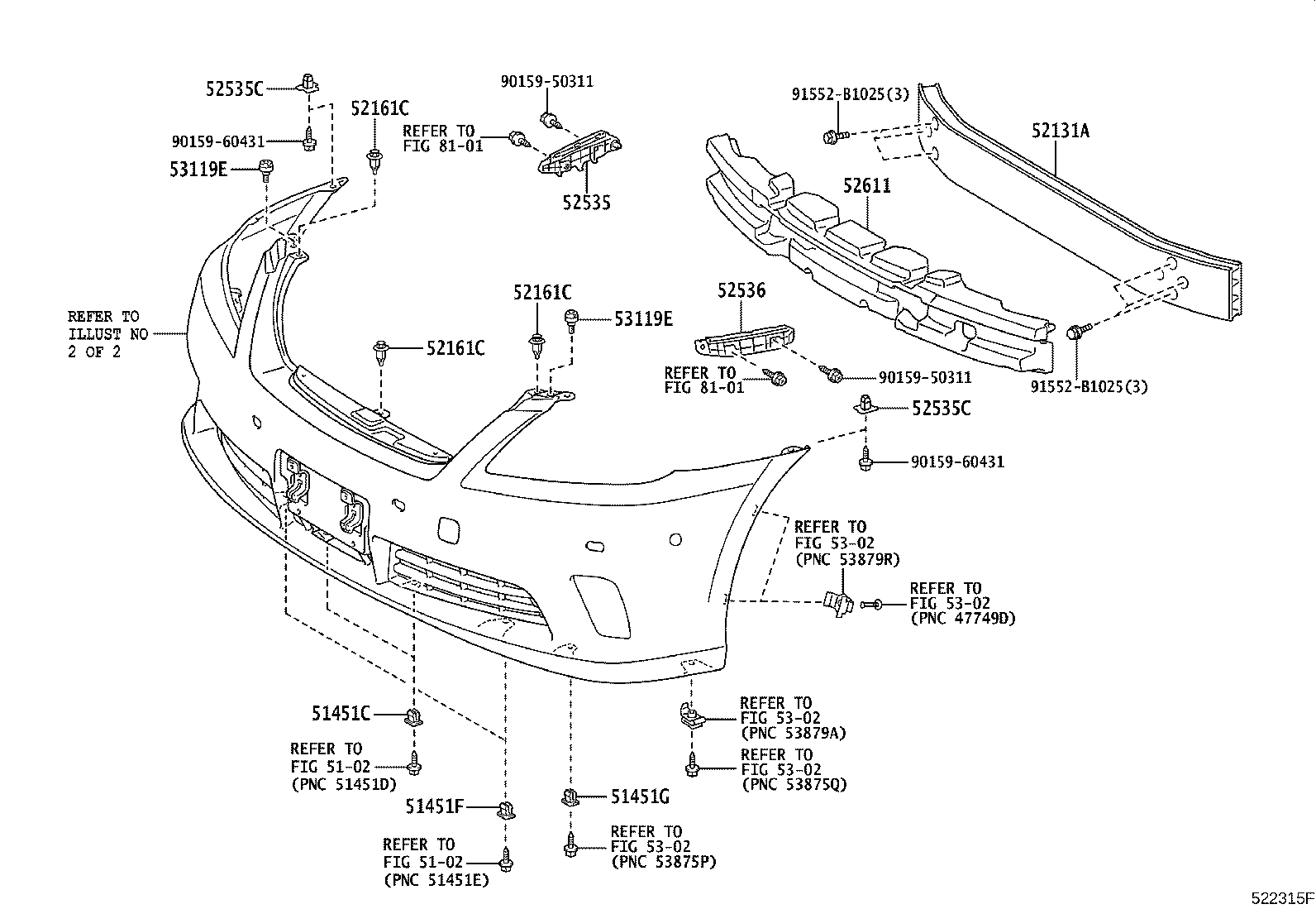 52611-30380 ABSORBER, FRONT BUMPER ENERGY product image