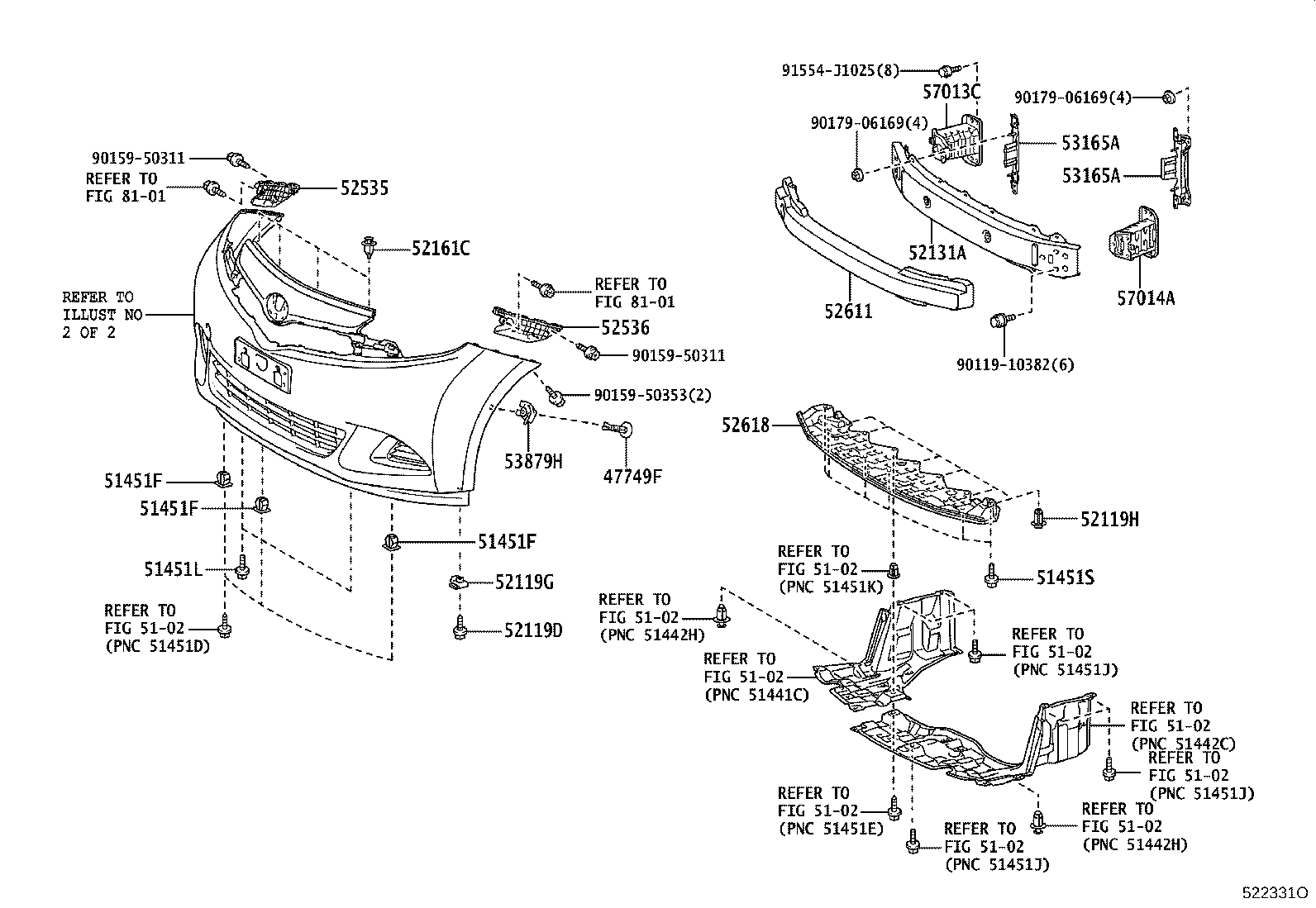 52114-52090 BRACKET, FRONT BUMPER EXTENSION MOUNTING product image