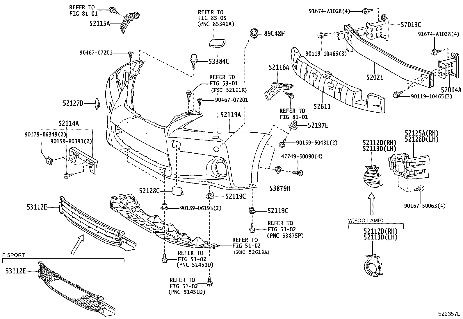 52114-76030 BRACKET, FRONT BUMPER EXTENSION MOUNTING product image