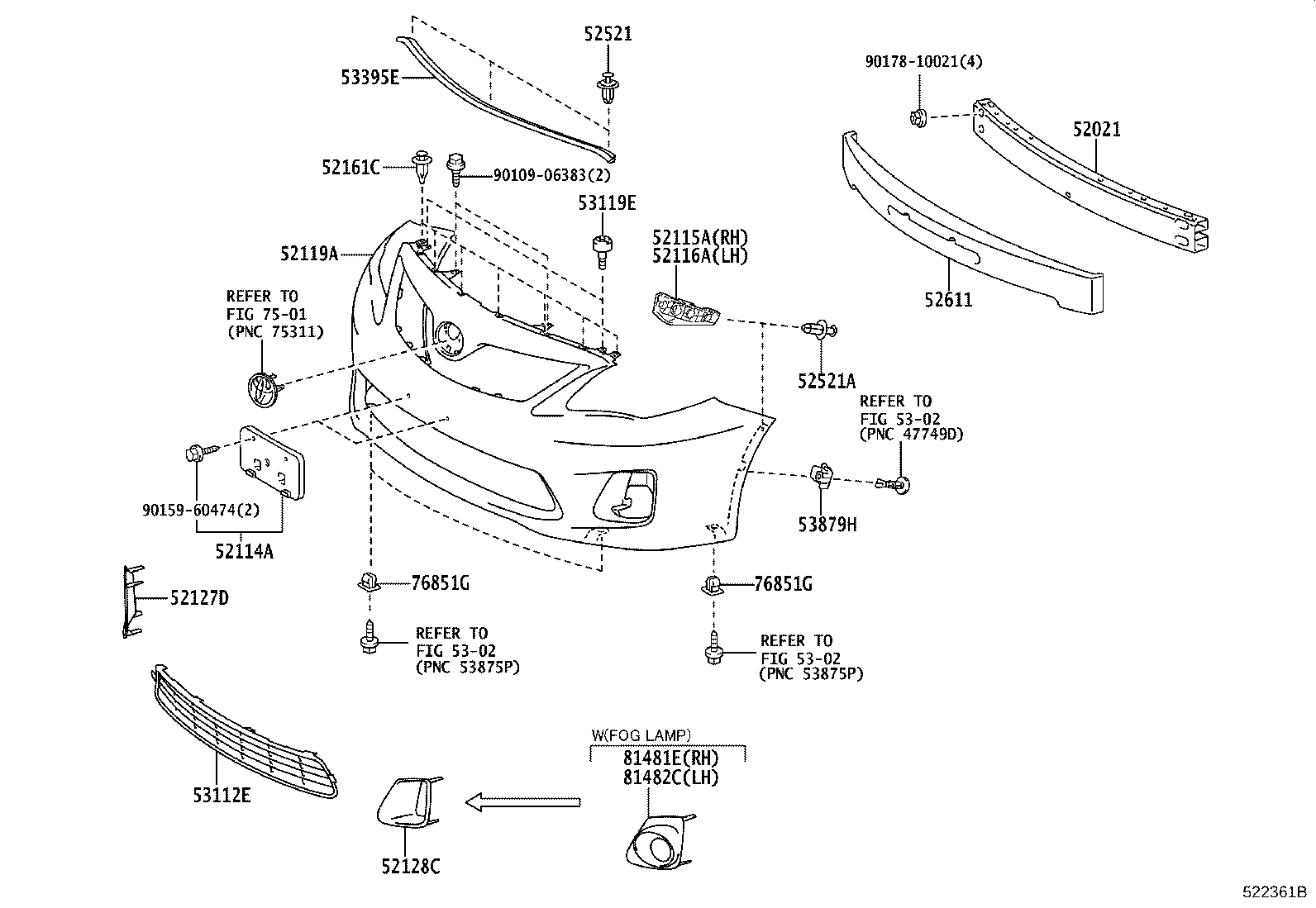 52611-12220 ABSORBER, FRONT BUMPER ENERGY product image