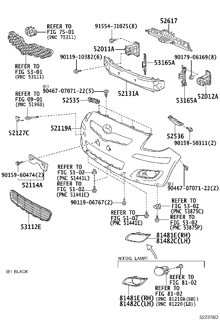 52114-52070 BRACKET, FRONT BUMPER EXTENSION MOUNTING product image