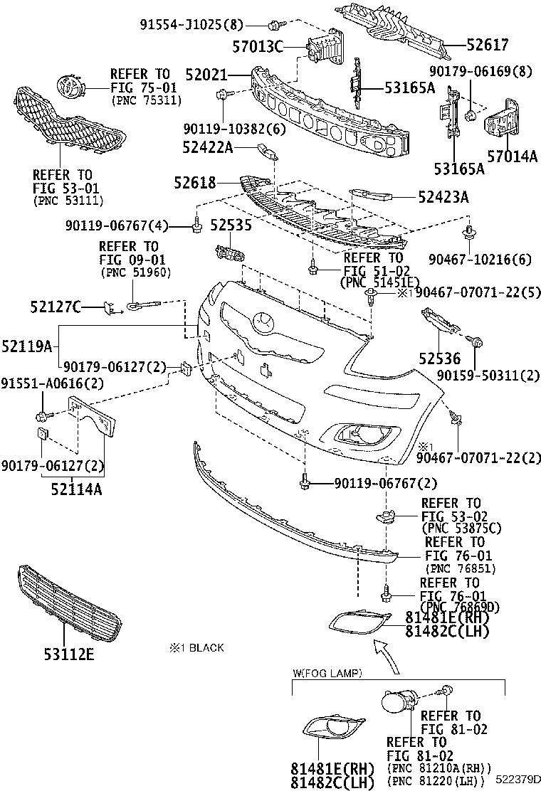 52114-52060 BRACKET, FRONT BUMPER EXTENSION MOUNTING product image