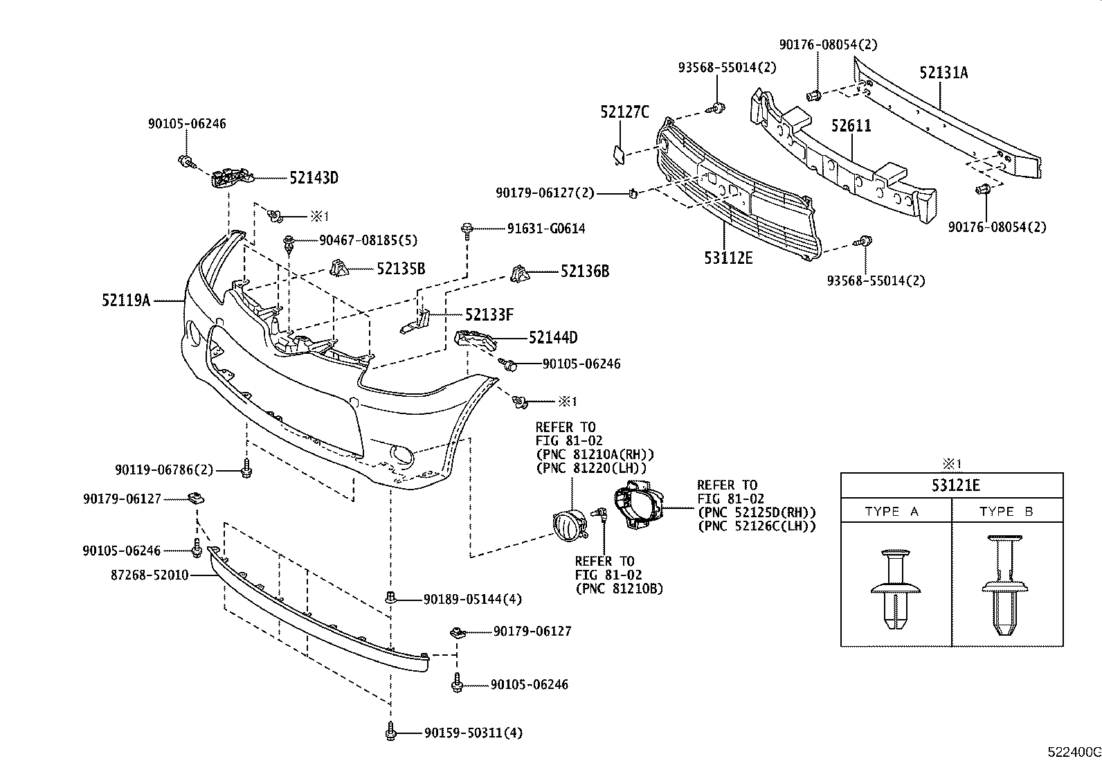 52611-52040 ABSORBER, FRONT BUMPER ENERGY product image