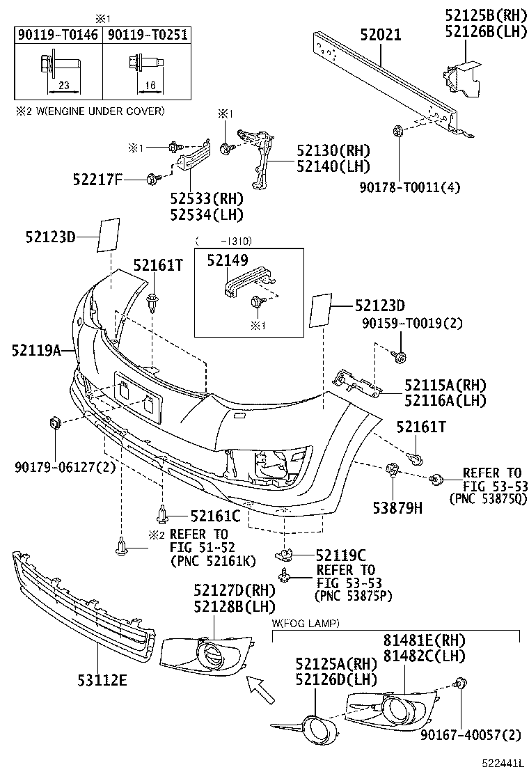 52127-0K440 COVER, FOG LAMP, RH product image