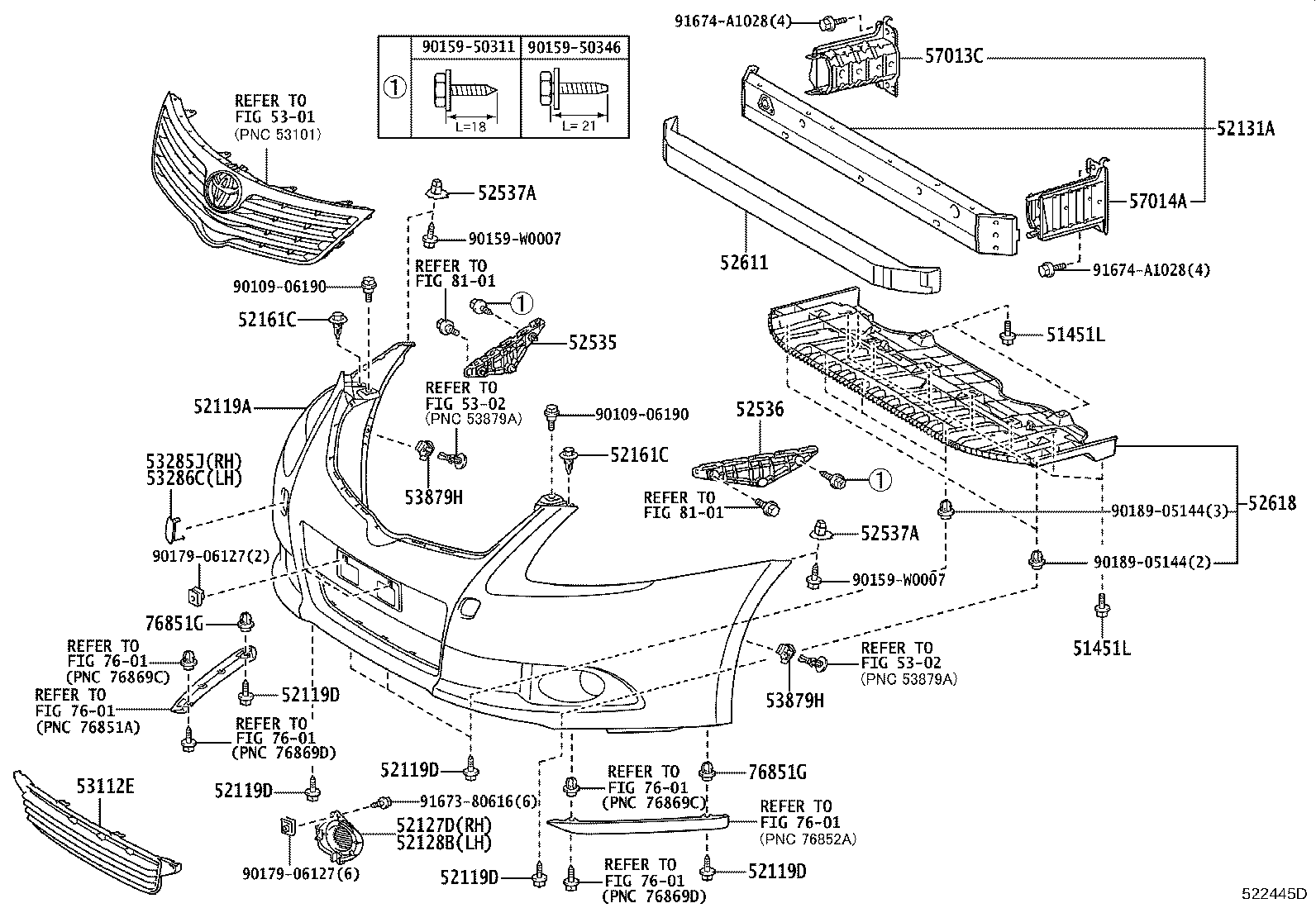 52114-05011 BRACKET, FRONT BUMPER EXTENSION MOUNTING product image