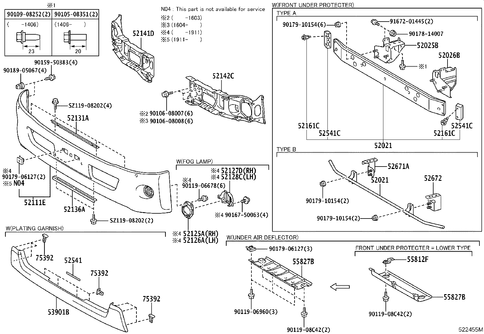 52025-37023 EXTENSION SUB-ASSY, FRONT BUMPER, NO.2 RH product image