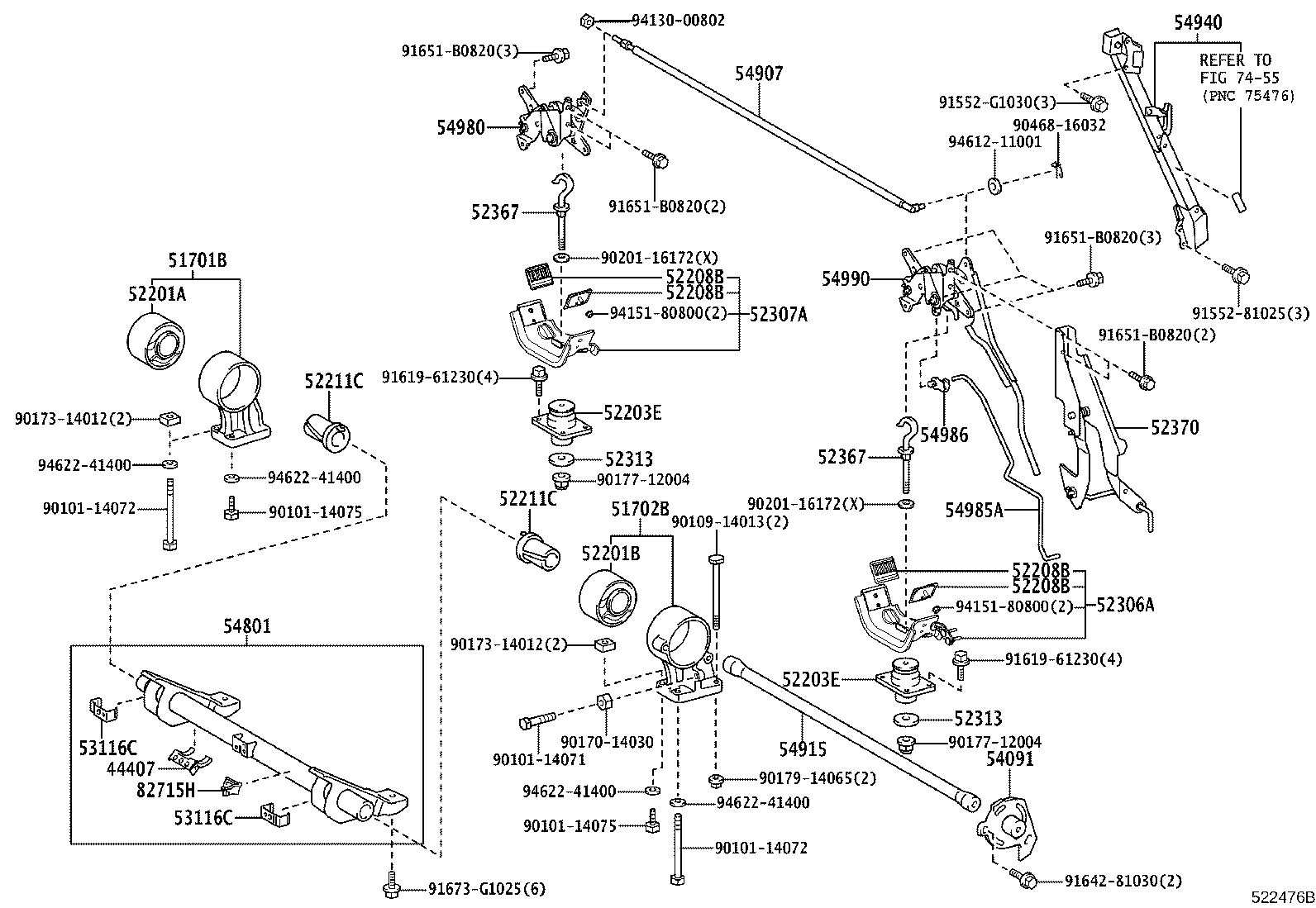 52222-37060 SPACER, CAB REAR MOUNTING, UPPER product image