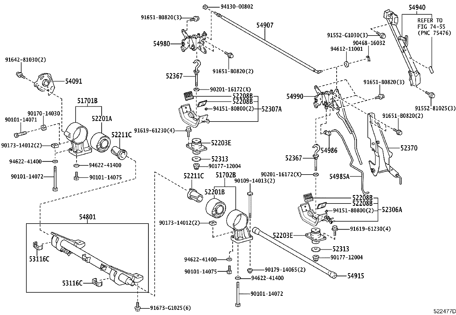 52222-37060 SPACER, CAB REAR MOUNTING, UPPER product image