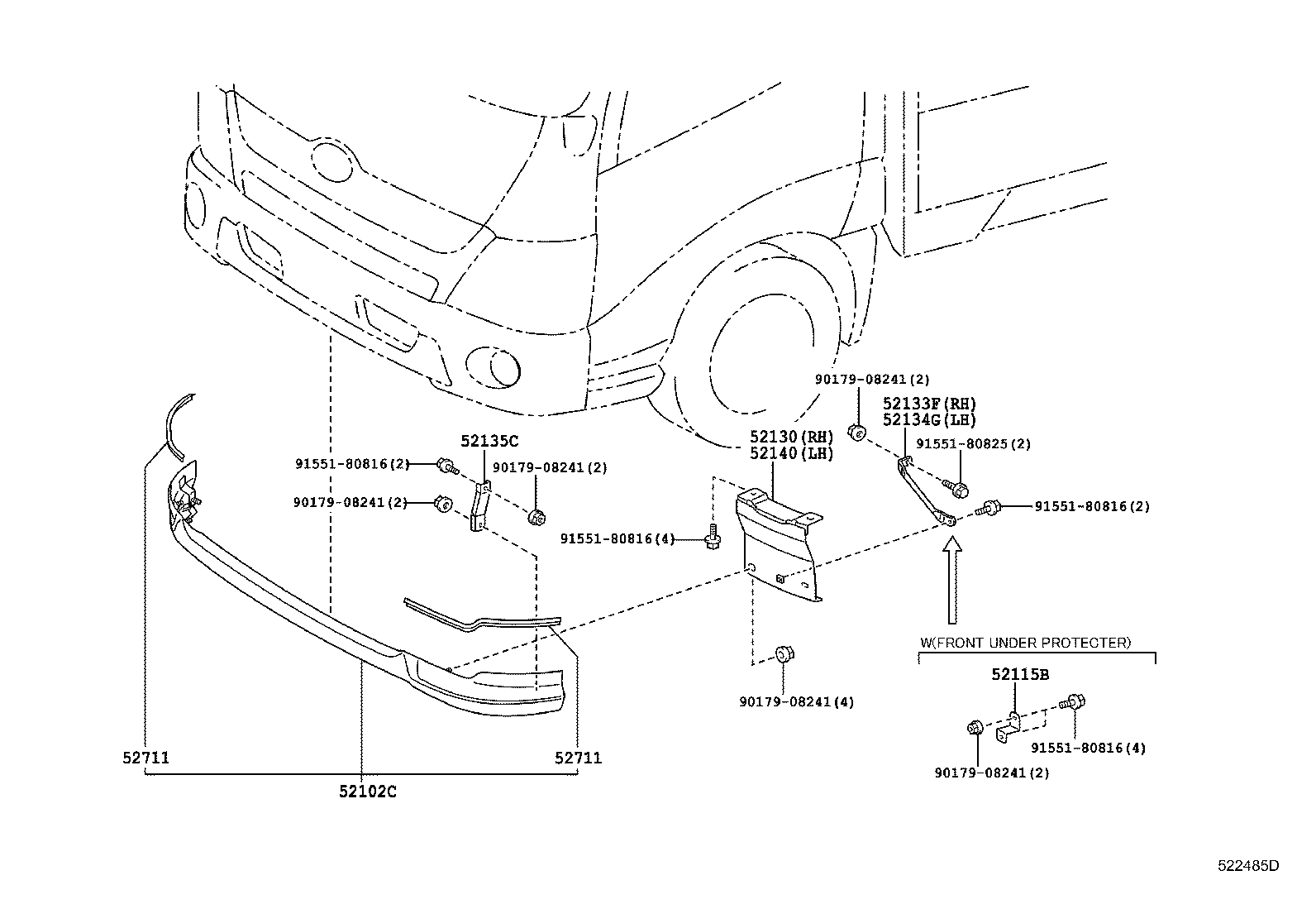 52025-37023 EXTENSION SUB-ASSY, FRONT BUMPER, NO.2 RH product image