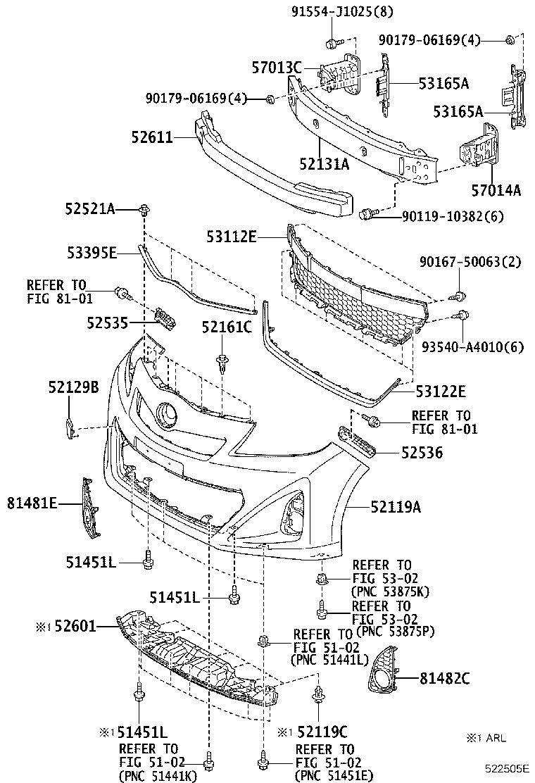 81481-52670 COVER, FOG LAMP, RH product image