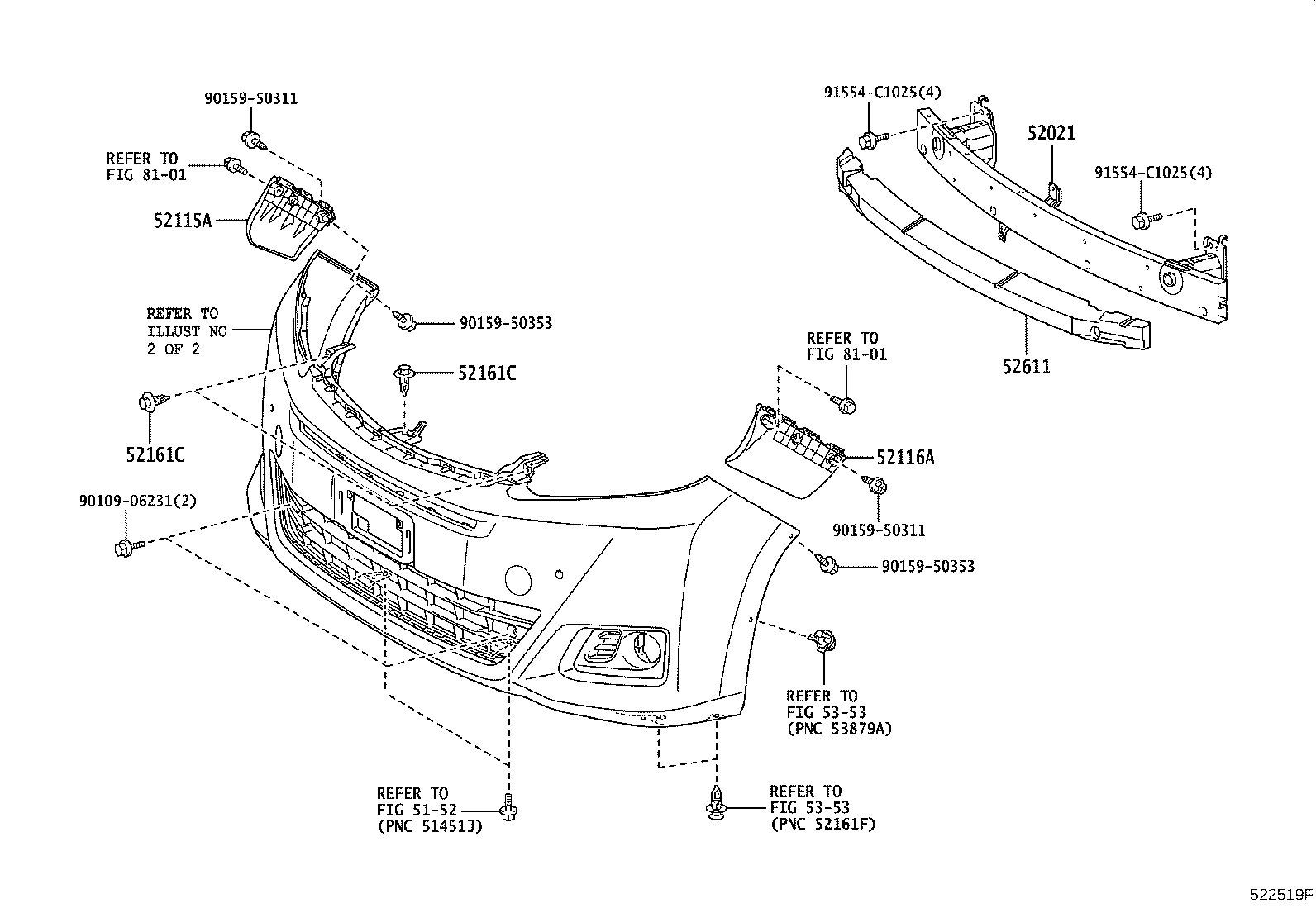 52115-58020 SUPPORT, FRONT BUMPER SIDE, RH product image