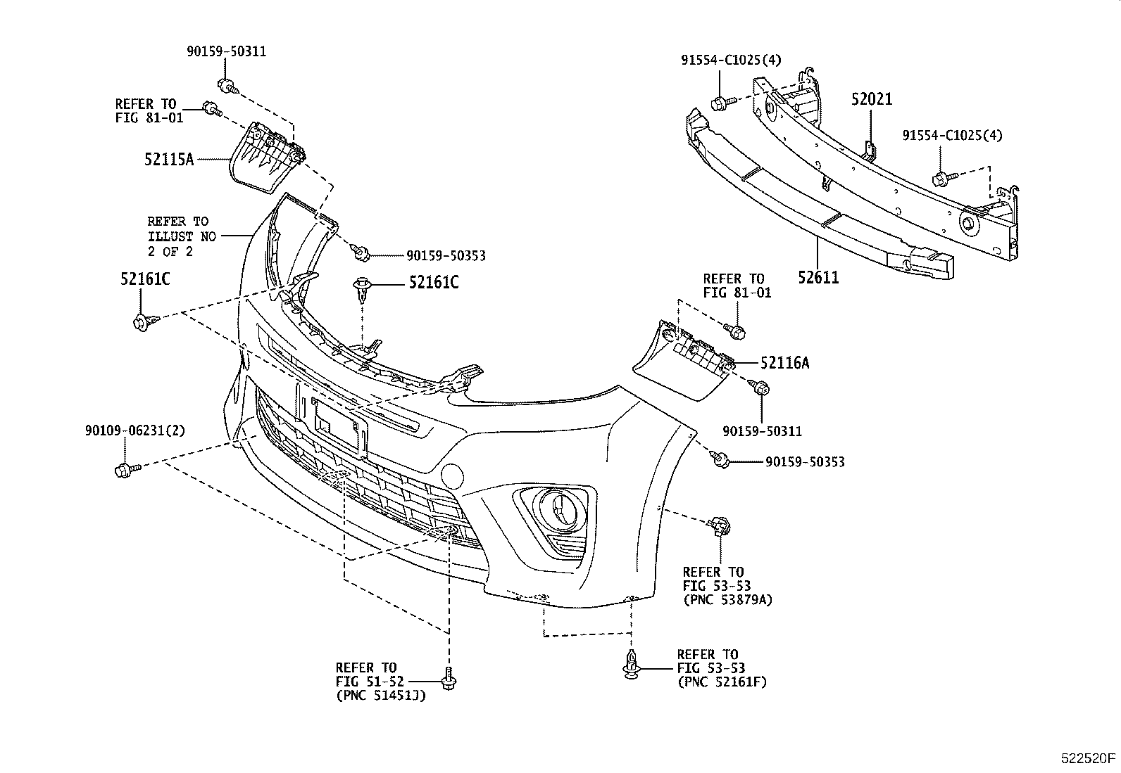 52115-58020 SUPPORT, FRONT BUMPER SIDE, RH product image