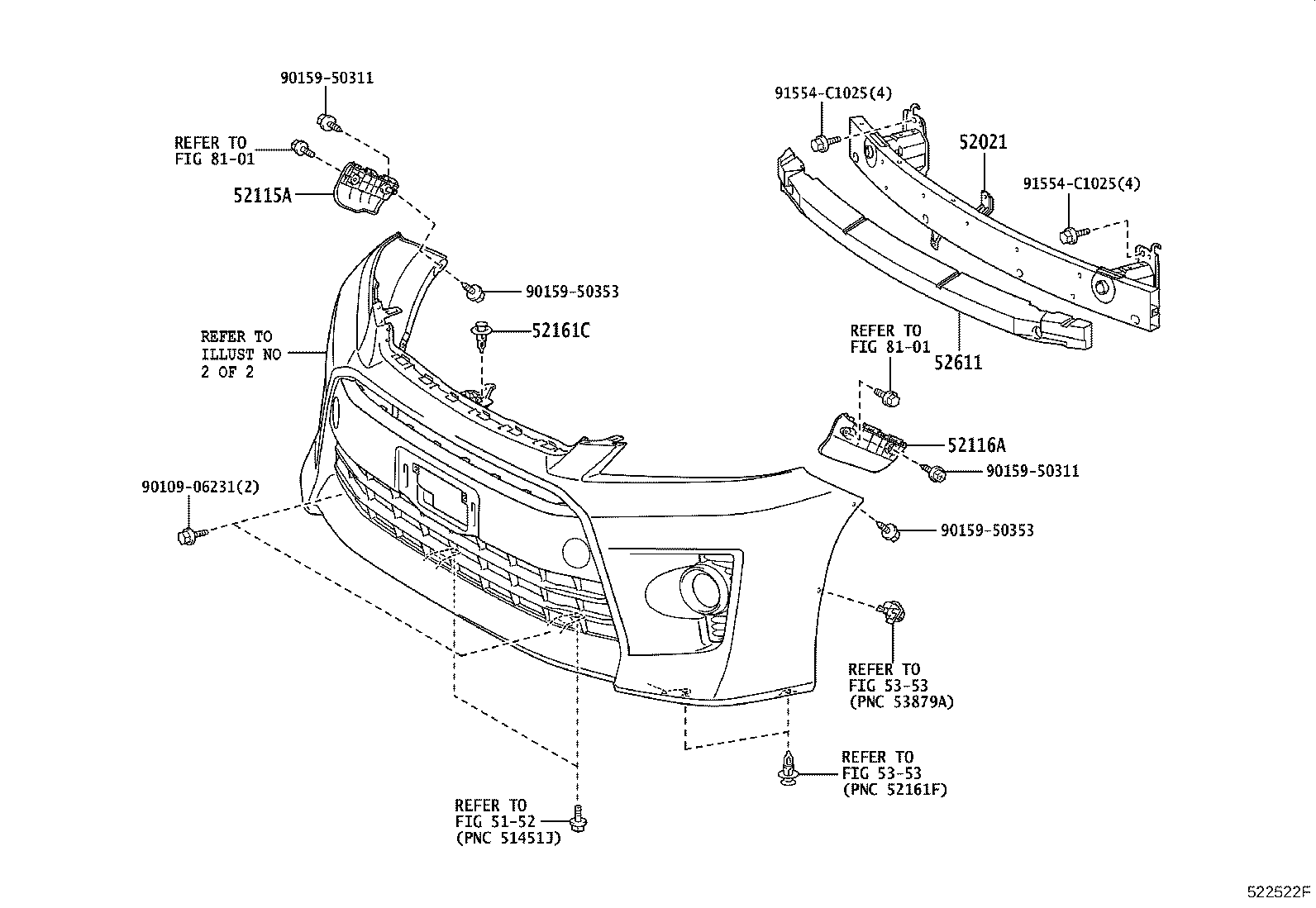 52115-58020 SUPPORT, FRONT BUMPER SIDE, RH product image