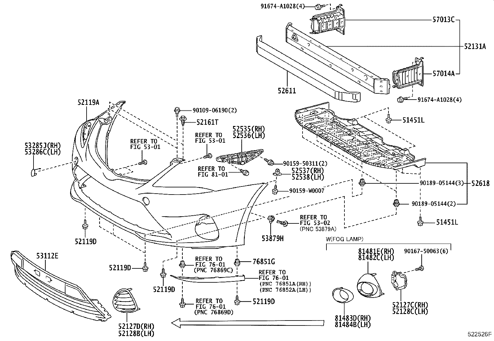 52611-05010 ABSORBER, FRONT BUMPER ENERGY product image
