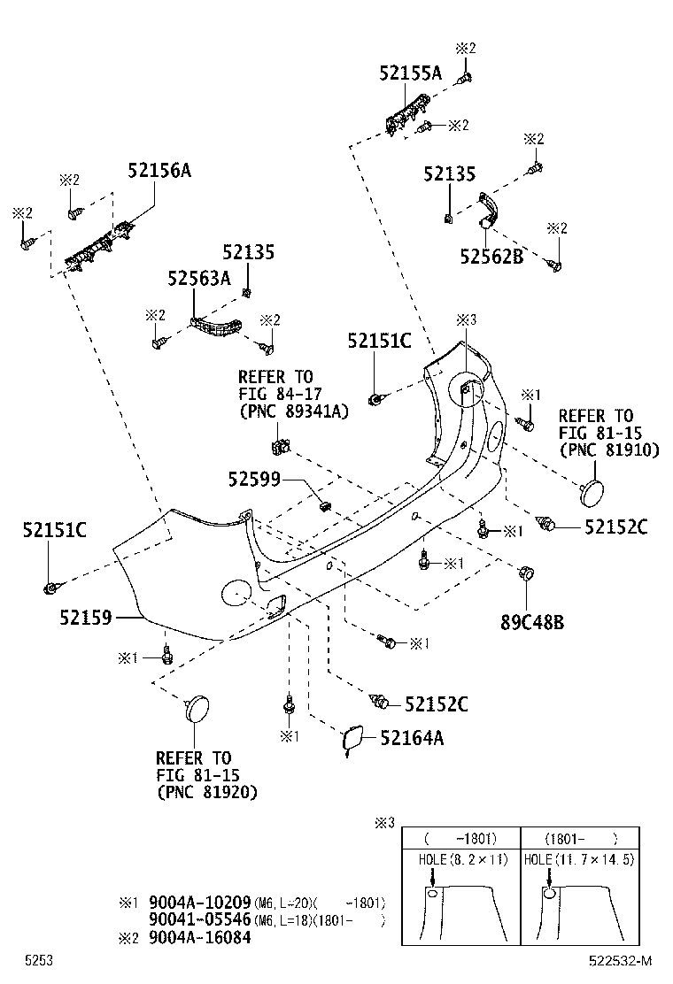 52155-BZ120 SUPPORT, REAR BUMPER SIDE, RH product image