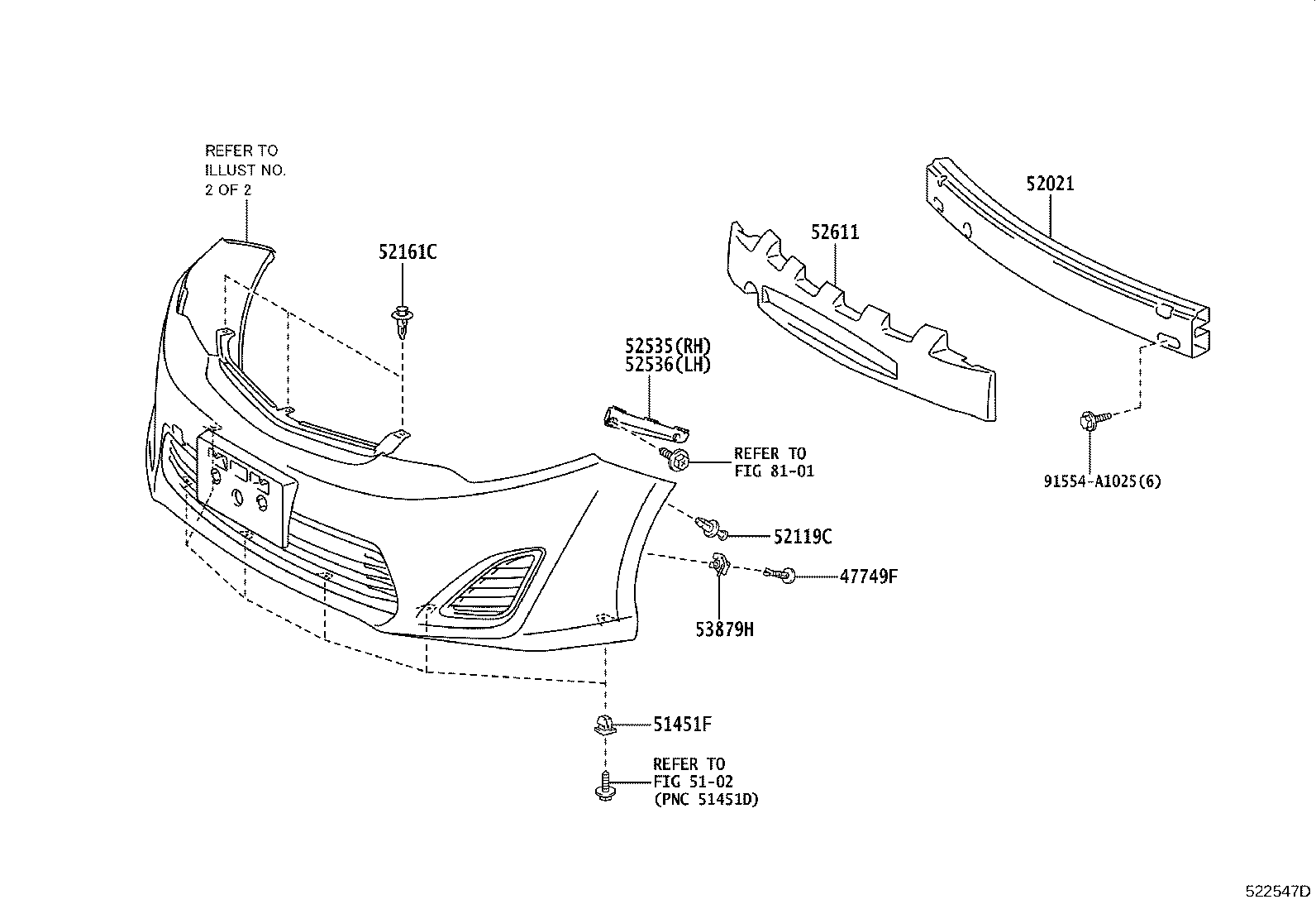 52114-06290 BRACKET, FRONT BUMPER EXTENSION MOUNTING product image
